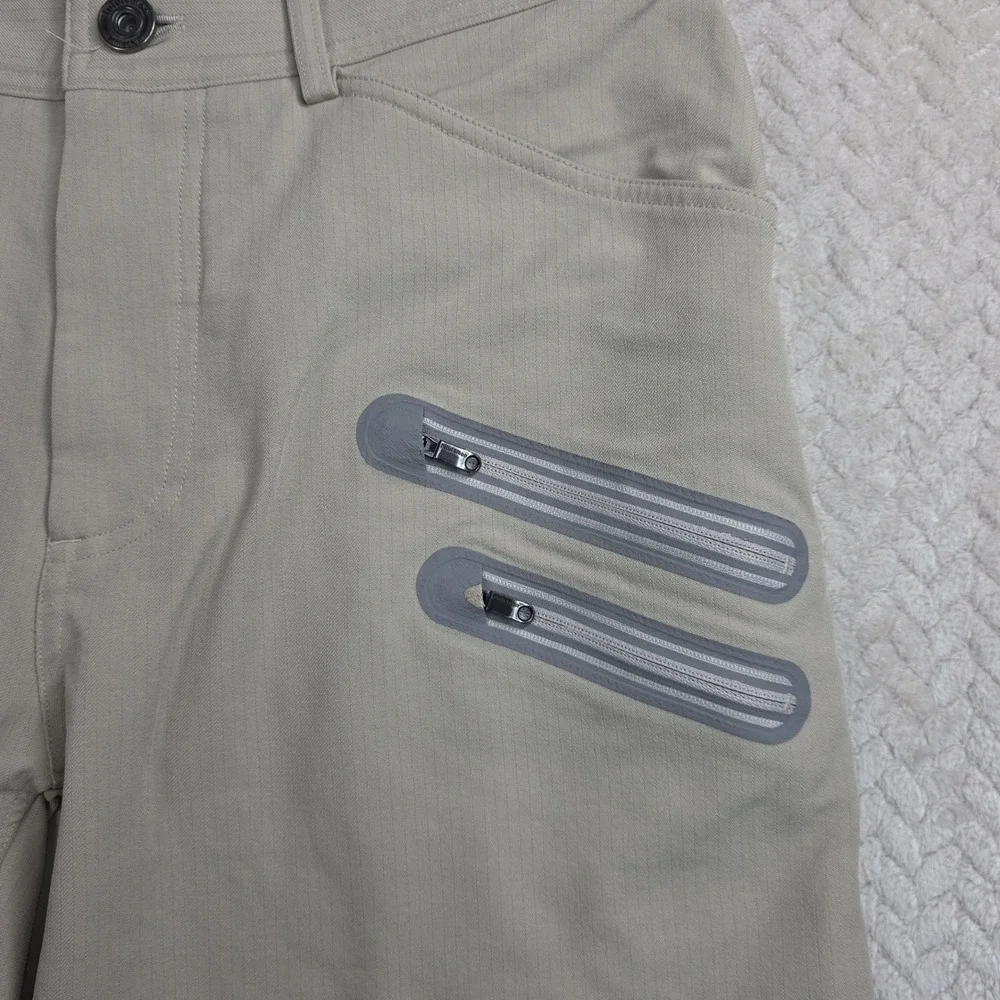 Lululemon Cadence Commute Shorts Tan Khaki Nylon Stretch Size 30